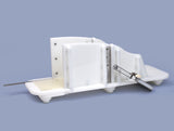 "Caterpillar" soap cutting station