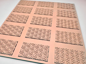 "Flower of life" texture mat for 15 section slab